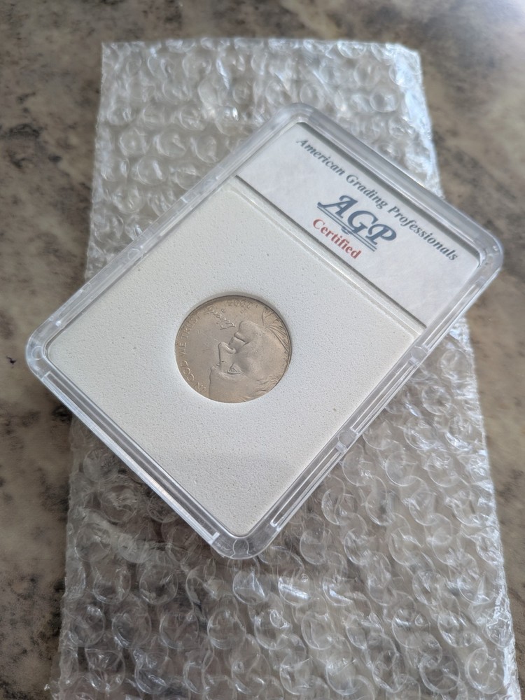 2005 P BISON 5-C BROKEN -TOMAHAWK- ERROR RARE, UNCIRULATED APG CERTIFED