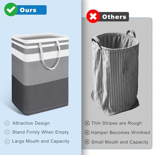 2-Pack Large Laundry Basket, Waterproof, Laundry Hamper,Collapsible Tall