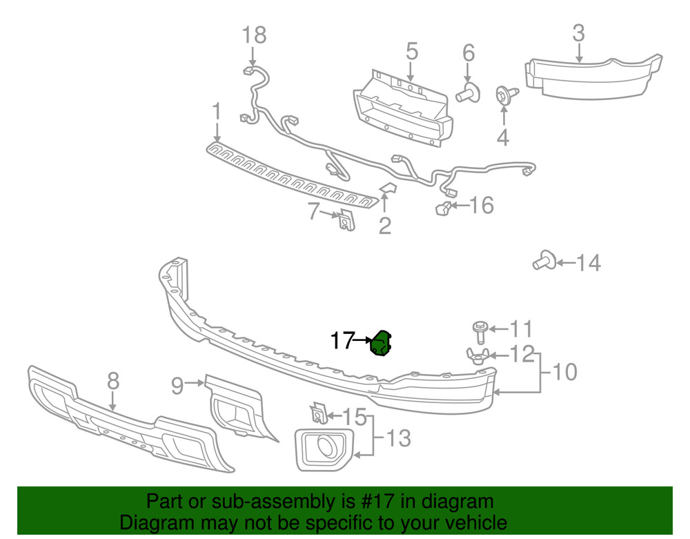 Genuine GM Park Sensor Bracket 23276809