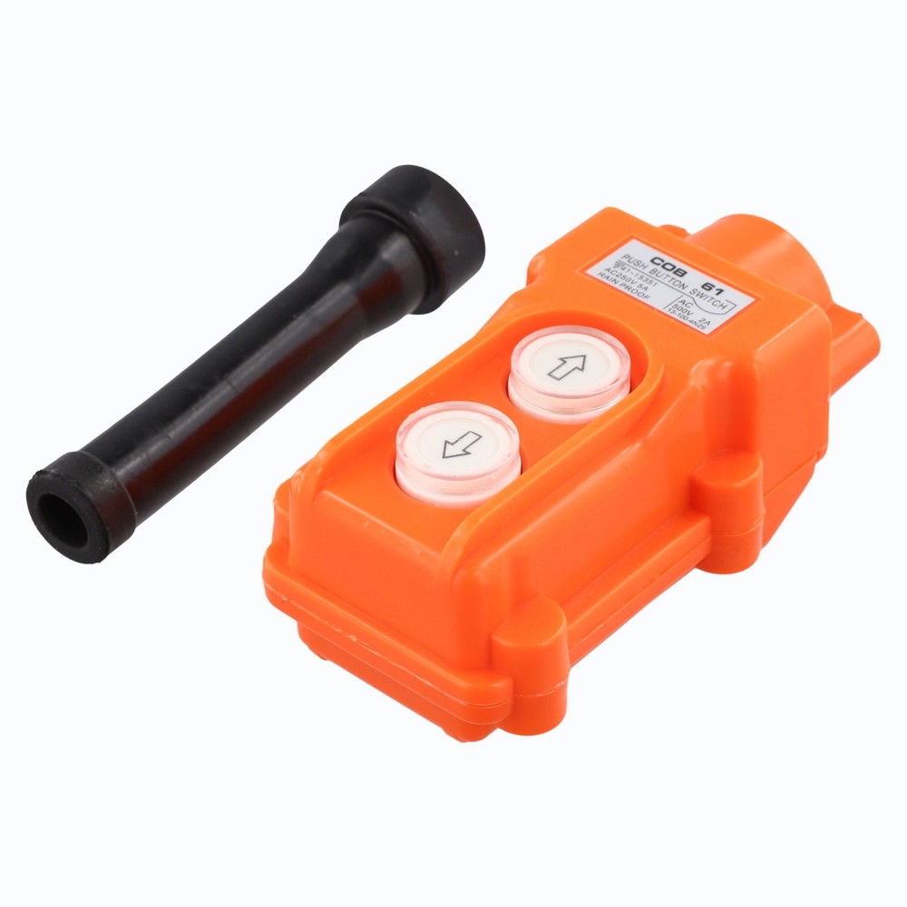 2 Way Crane Push Button Switch COB61 Orange Rainproof for Hoist Control