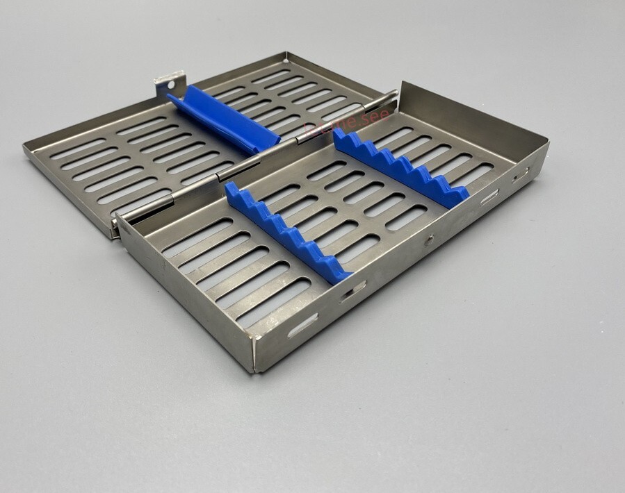 German Dental Autoclave Sterilization Cassette Pack Box Tray For 10 Instrument