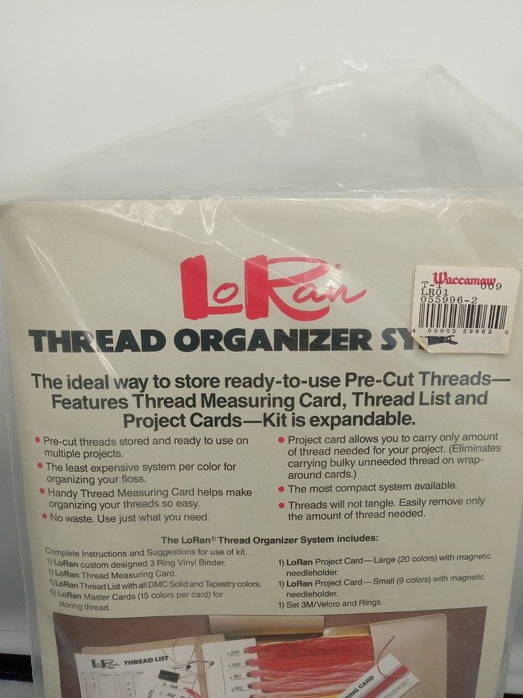 Lo Ran Thread Organizer System Vintage 1987 New In Package. Sealed
