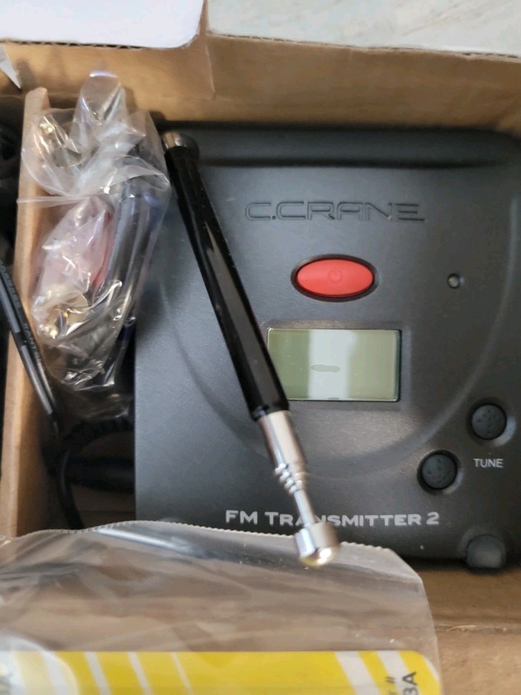 C.Crane FM Transmitter 2 Adjustable Audio Input Timer 88.3-107.7 MHz Black