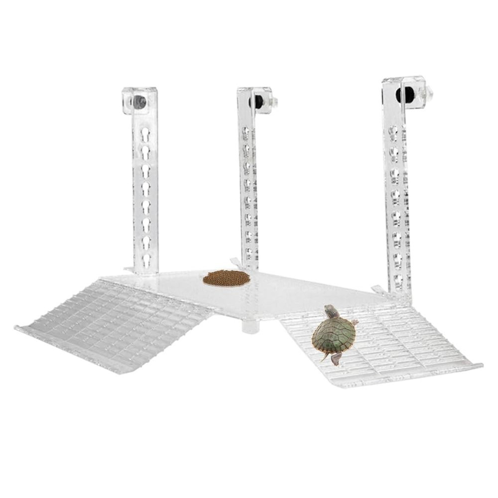 Hanging Turtle Basking Platform Multifunctional Acrylic Large Ramp Terrace Fe...