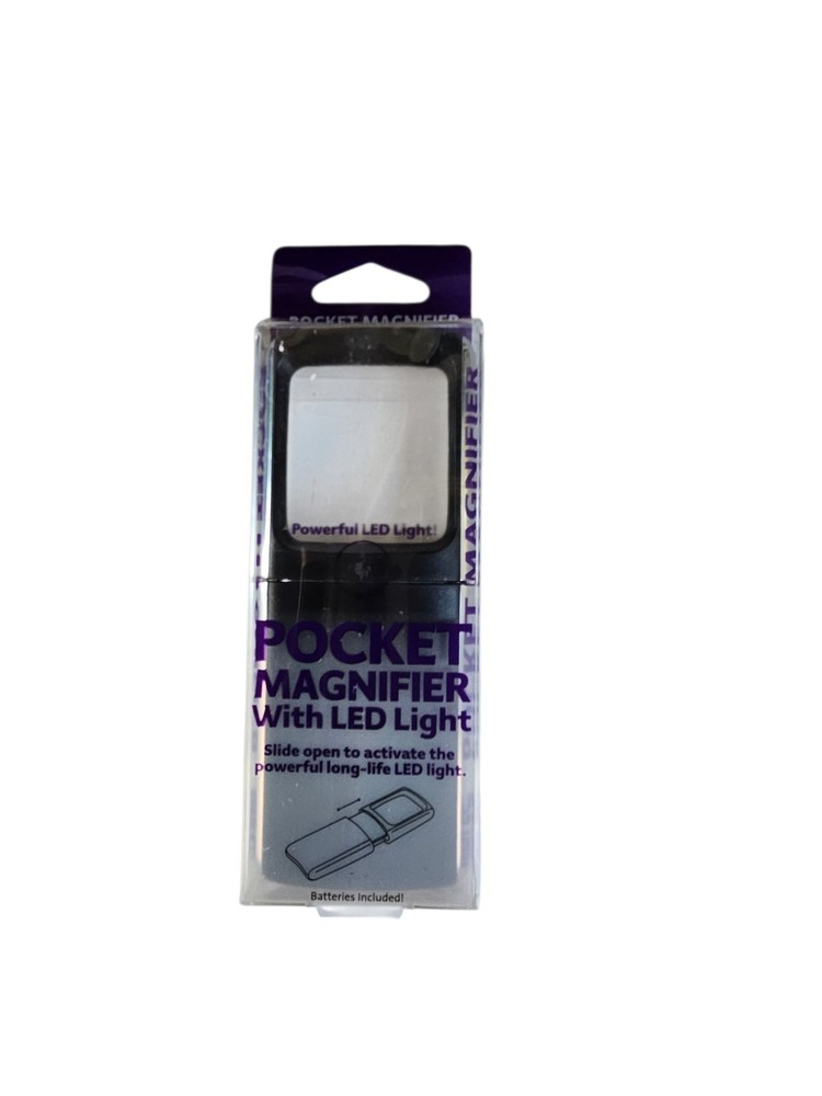 Pocket Magnifier with LED LIGHT Protective Sleeve