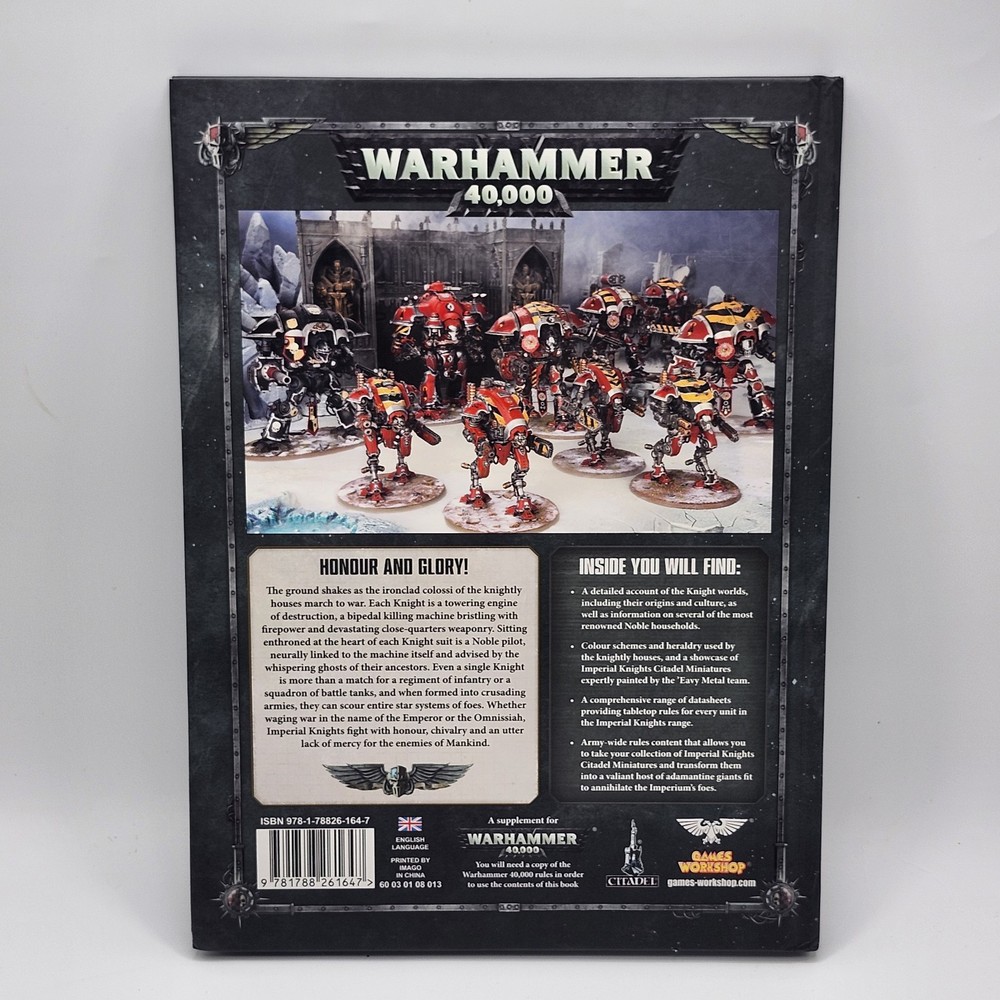 Warhammer 40k Imperial Knights 6th Edition Codex Mint Condition