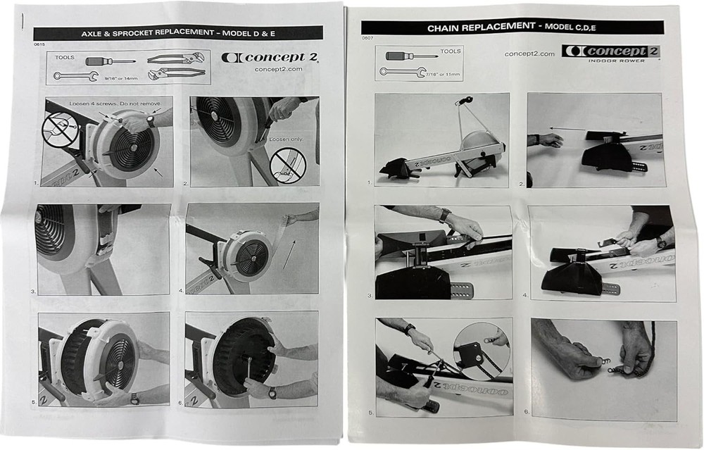 Drive Chain Assembly 1915 for Rowerg Model C D E Indoor Rowers