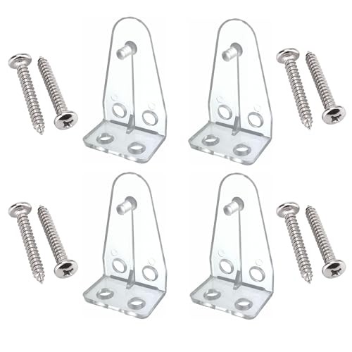 pcs Mini Blind Hold Down Brackets Clear Plastic W/ 1" Screws 4