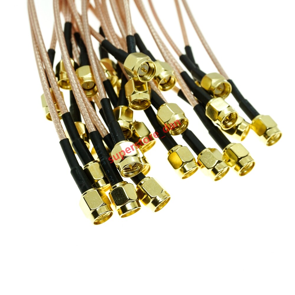 5-100Pcs RG316 SMA male to SMA male Lot RF Pigtail Coax Jumper Coaxial Cable