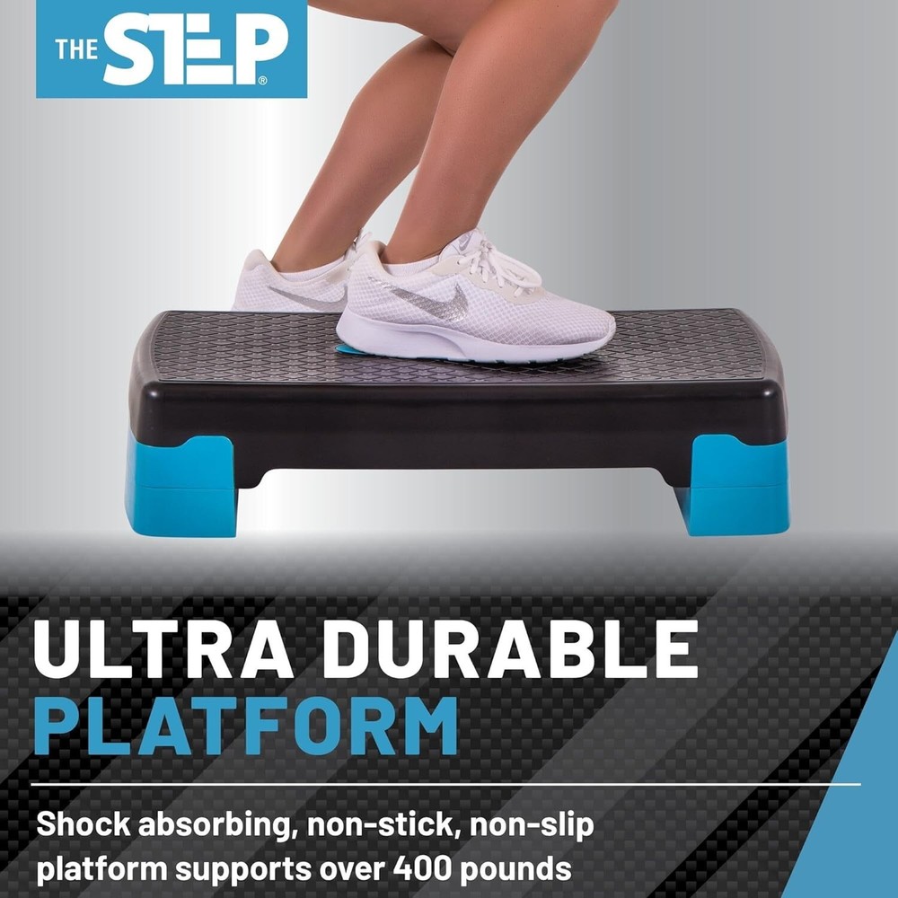 Adjustable Aerobic Step Platform for Home Workouts - Max 400 lbs Capacity