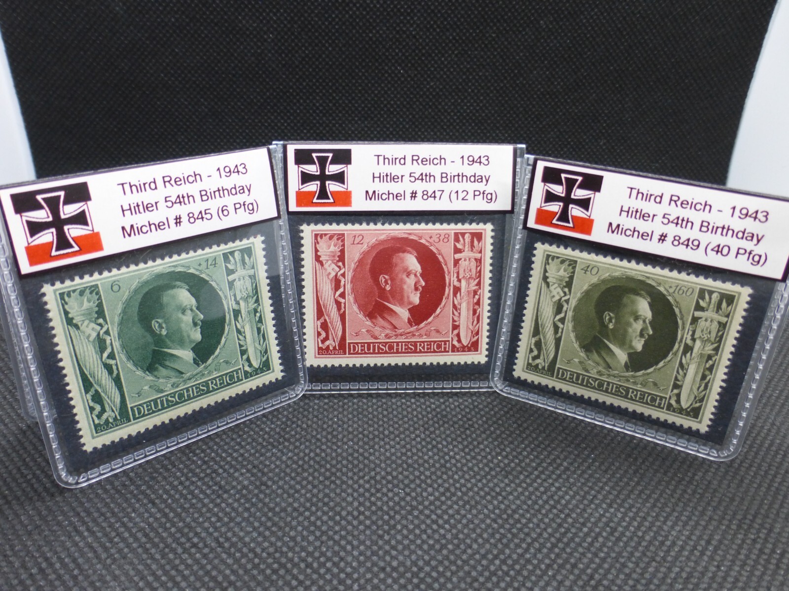 Adolf Hitler 1943 WW2 54th Birthday Stamp Third Reich Nazi Germany MNH Pfennig