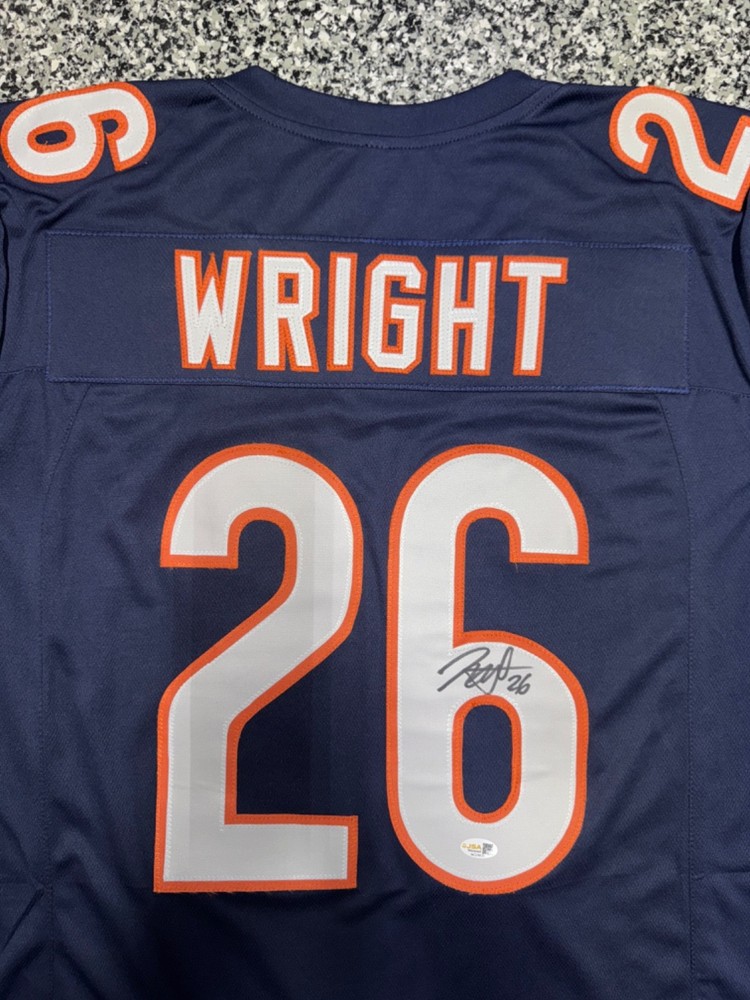 NASHON WRIGHT signed autographed CHICAGO BEARS Game Cut Jersey w/ COA JSA