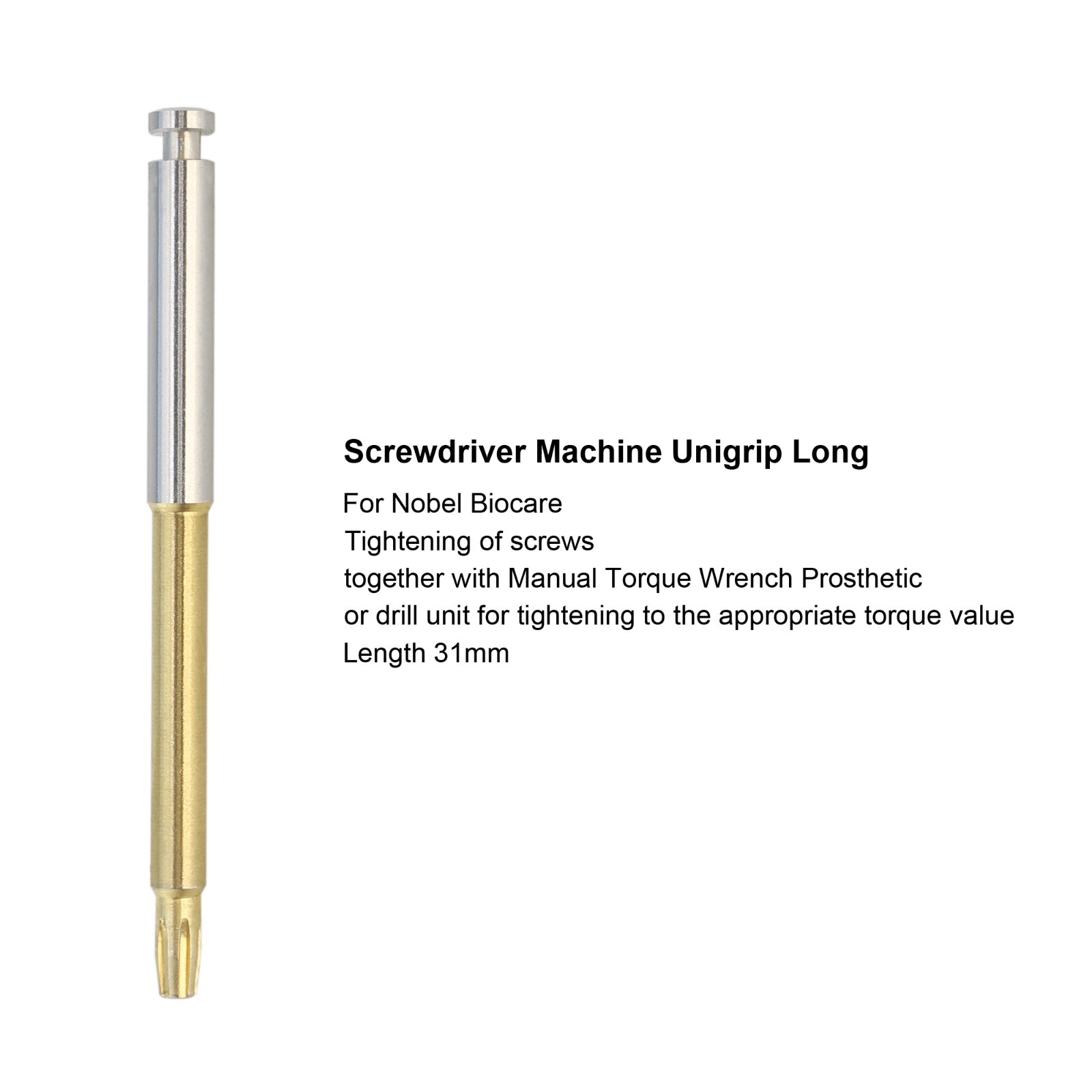 Implant Nobel Biocare Torque Wrench UniGrip Screwdriver Drivers Manual Adapter