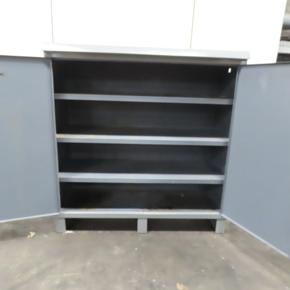 Durham 60" x 24" x 60" Steel Job Site Industrial Storage Cabinet 3 Fixed Shelf