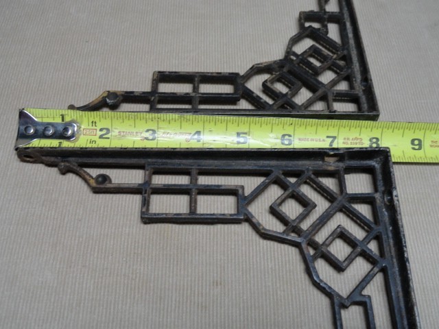 Victorian Cast Iron Shelf Brackets Same Size & Pattern Original 'F'