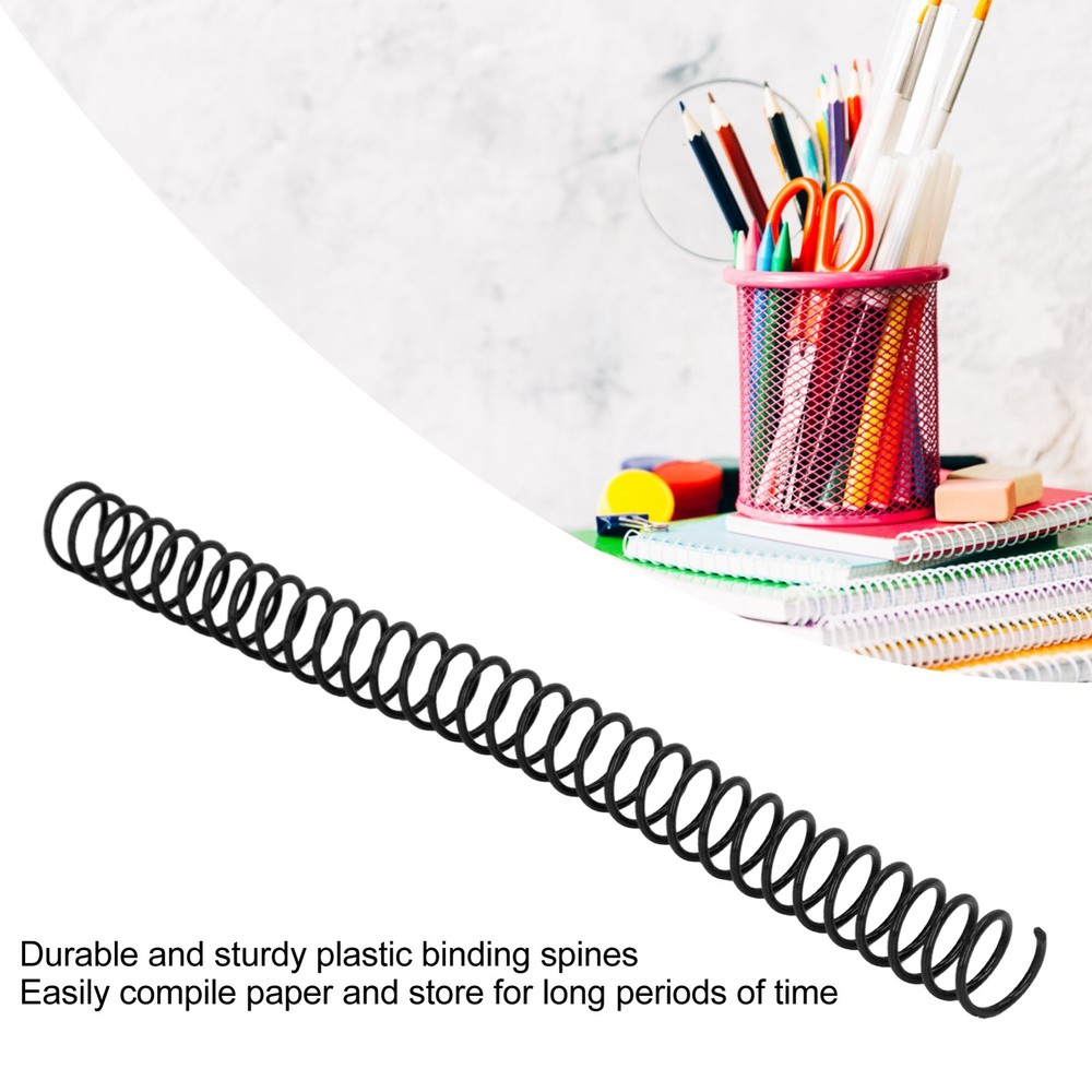 20Pcs Plastic Spiral Binding Coils Durable Convenient For Office Students Use