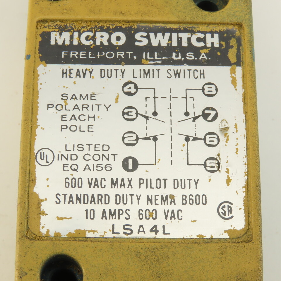 Micro Switch LSA4L 600V 10A Rocker Arm Limit Switch