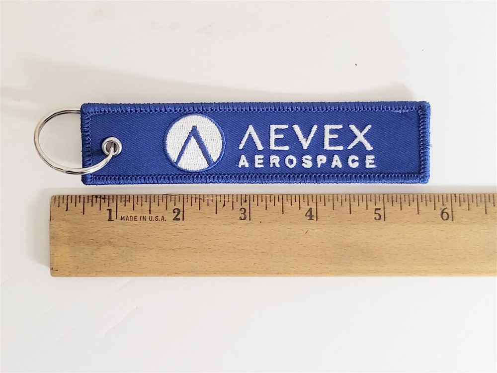 Aevex Aerospace Blue Flight Tag Keychain Military