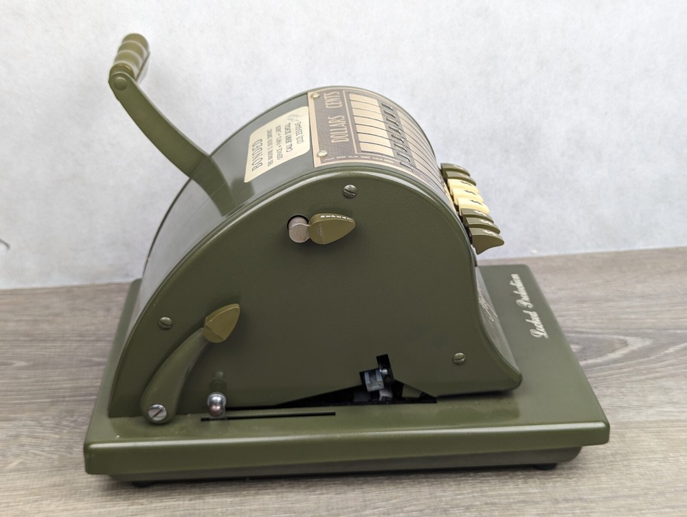Paymaster - Check Writing Machine - Avocado Green - Vintage