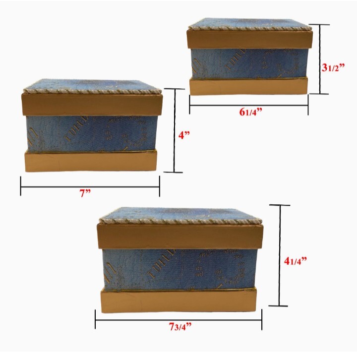 Cosmopolitan Blue Rectangular Gift Boxes Value Pack