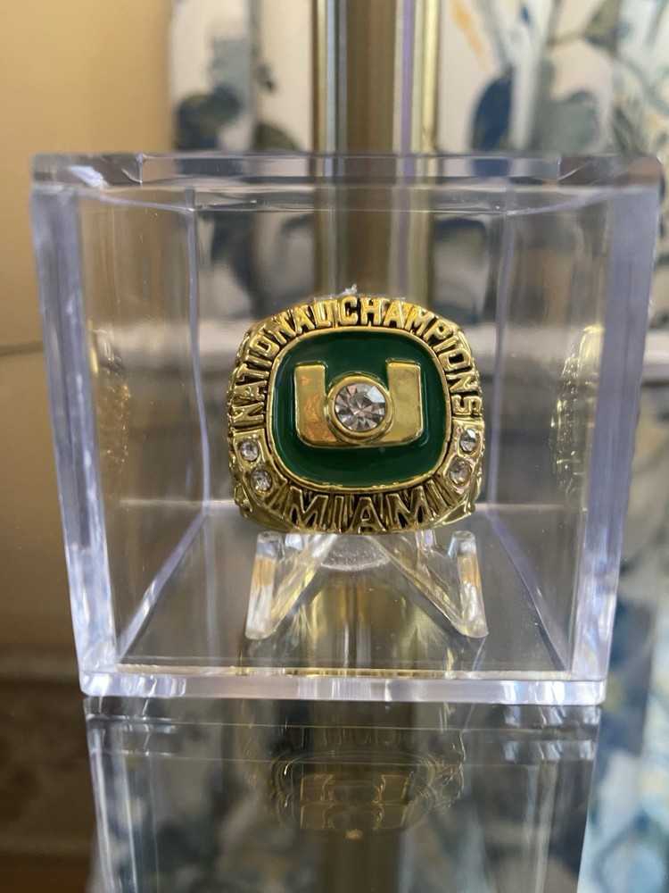 2002 Miami Hurricanes National Championship Ring w/Showcase Cube USA SHIP
