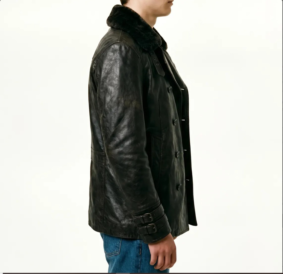 Resident Evil 9 Requiem Leon S Kennedy RE9 Coat Style Black Real Leather Jacket