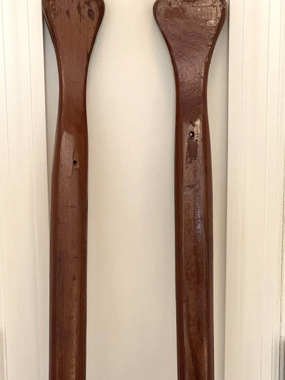 (2) VERY NICE PADDLES 60" LONG - NICE PATINA
