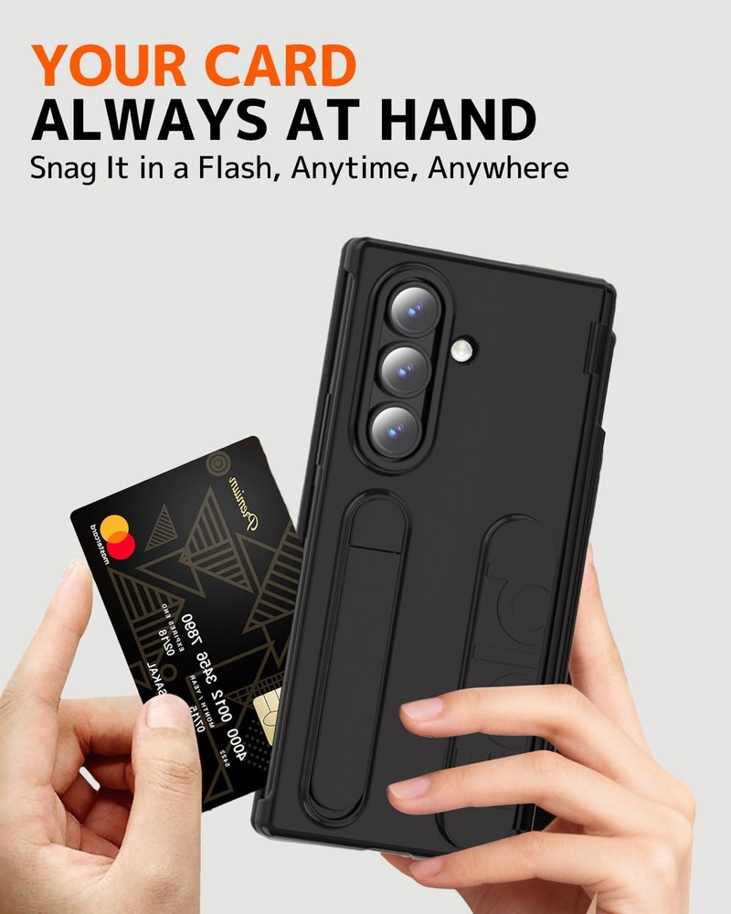 NINKI Galaxy Z Fold 7 Case S Pen Holder Wallet Shockproof Hinge Screen Protector