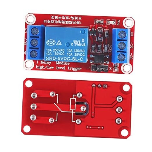 2PCS DC Relay Module 1 Channel Relay Switch with Optocoupler Isolation High 5V