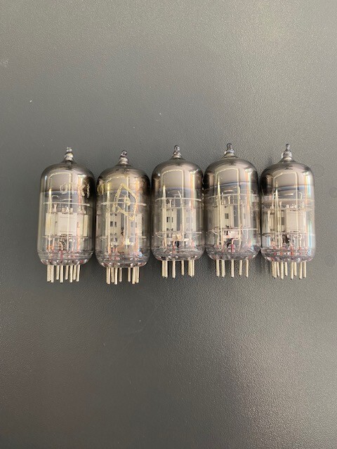 6N2P-EV double triode tube. Silver anode! NOS. Lot 5pcs.