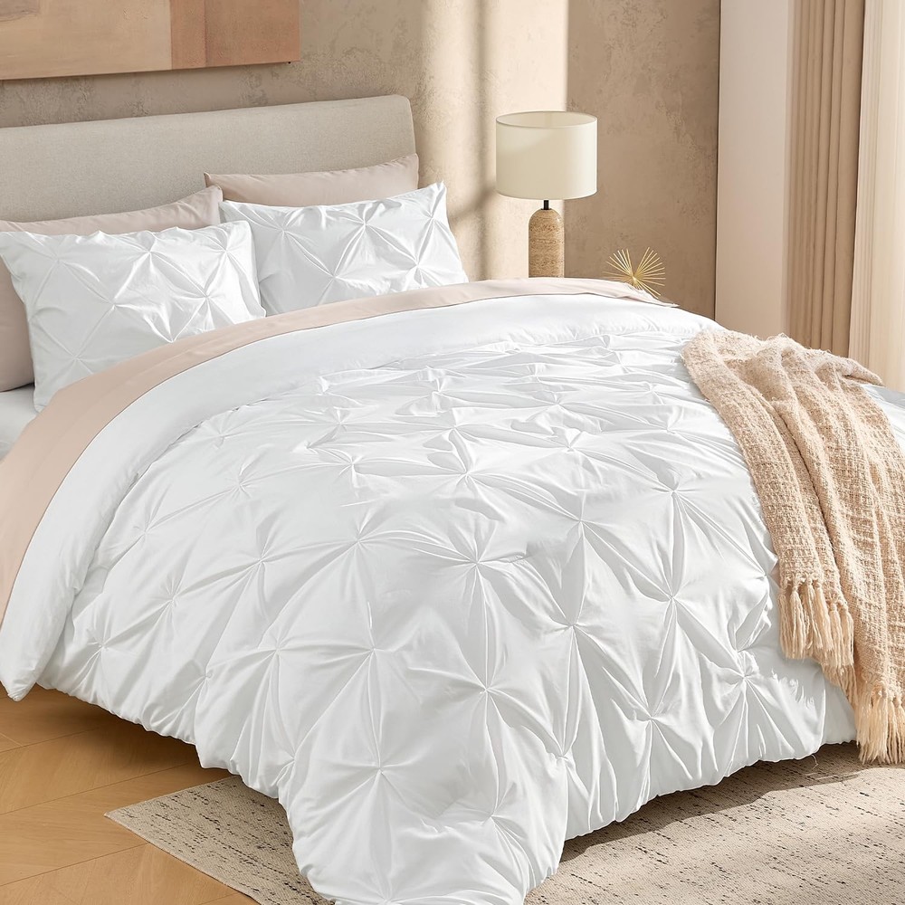 Andency White California King Comforter Set (104"x96"),