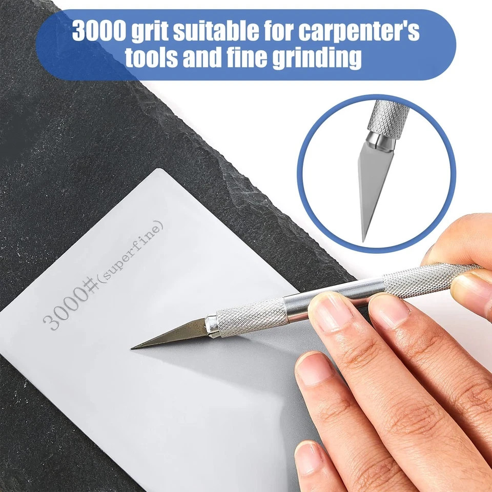 3 Pcs Diamond Sharpening Stone Set Lapping Plate Knife Sharpening Stone