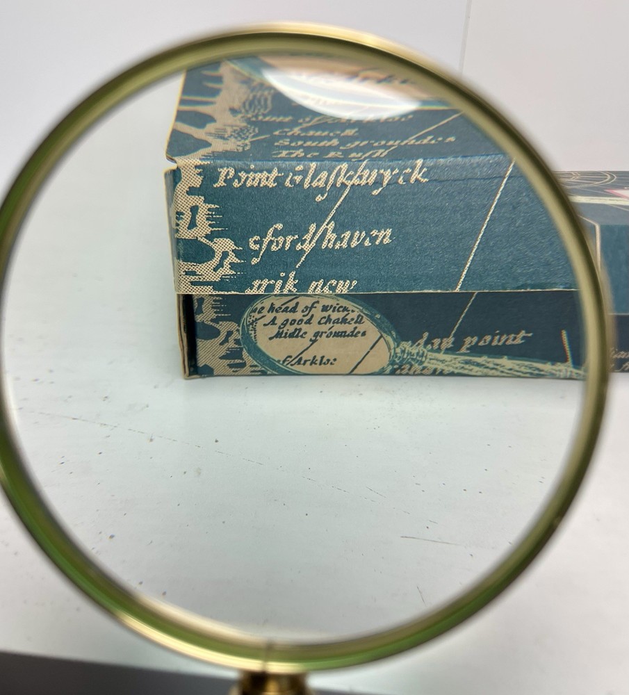 Authentic Models Bronzed Magnifying Glass Loupe with original box