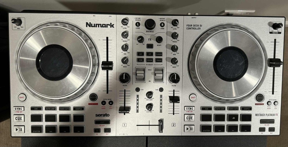 Numark Mixtrack Platinum FX - DJ Controller For Serato DJ with 4 Deck Control