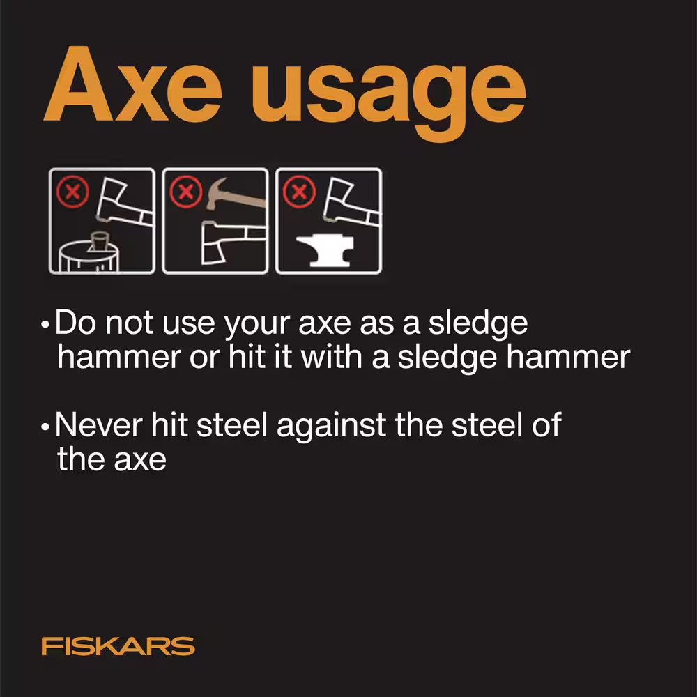 Fiskars X15 Chopping Axe with 23 in Shock Absorbing Handle