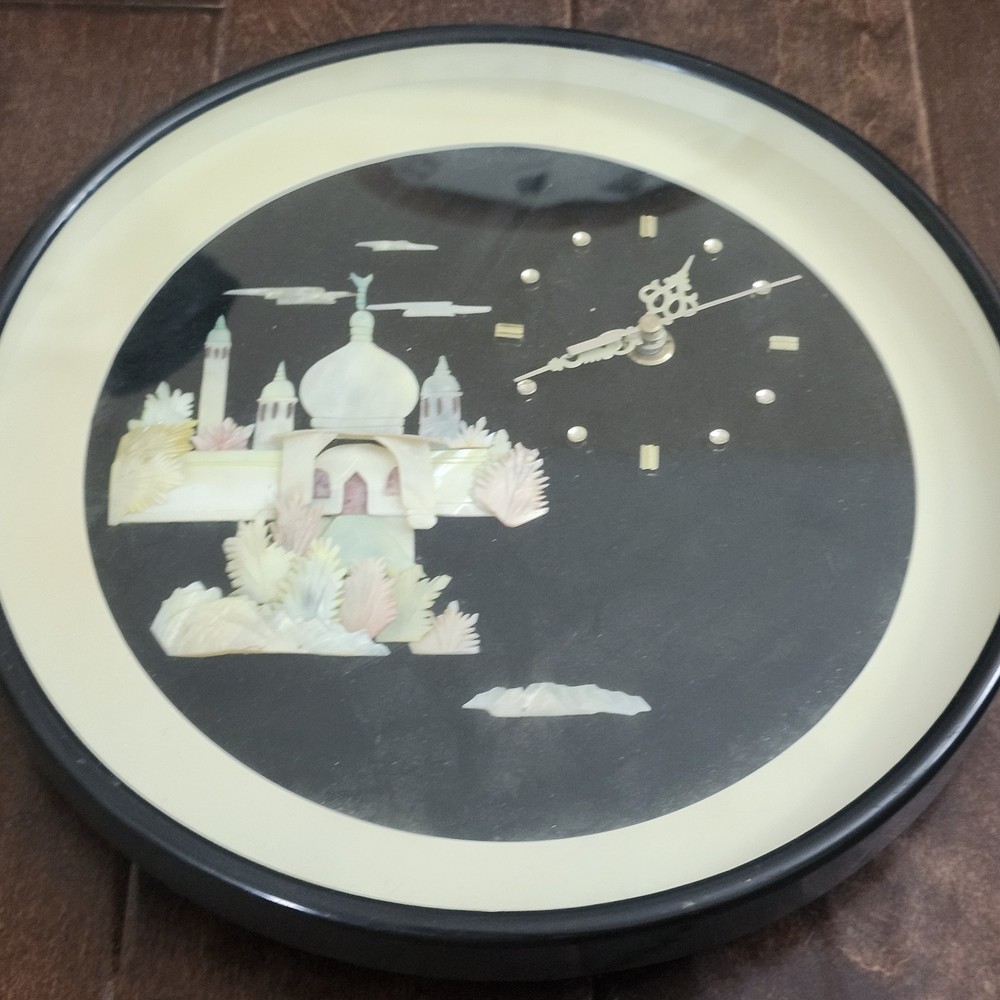 Vintage Mosque Wall Clock - WORKING (NO BACK COVER)