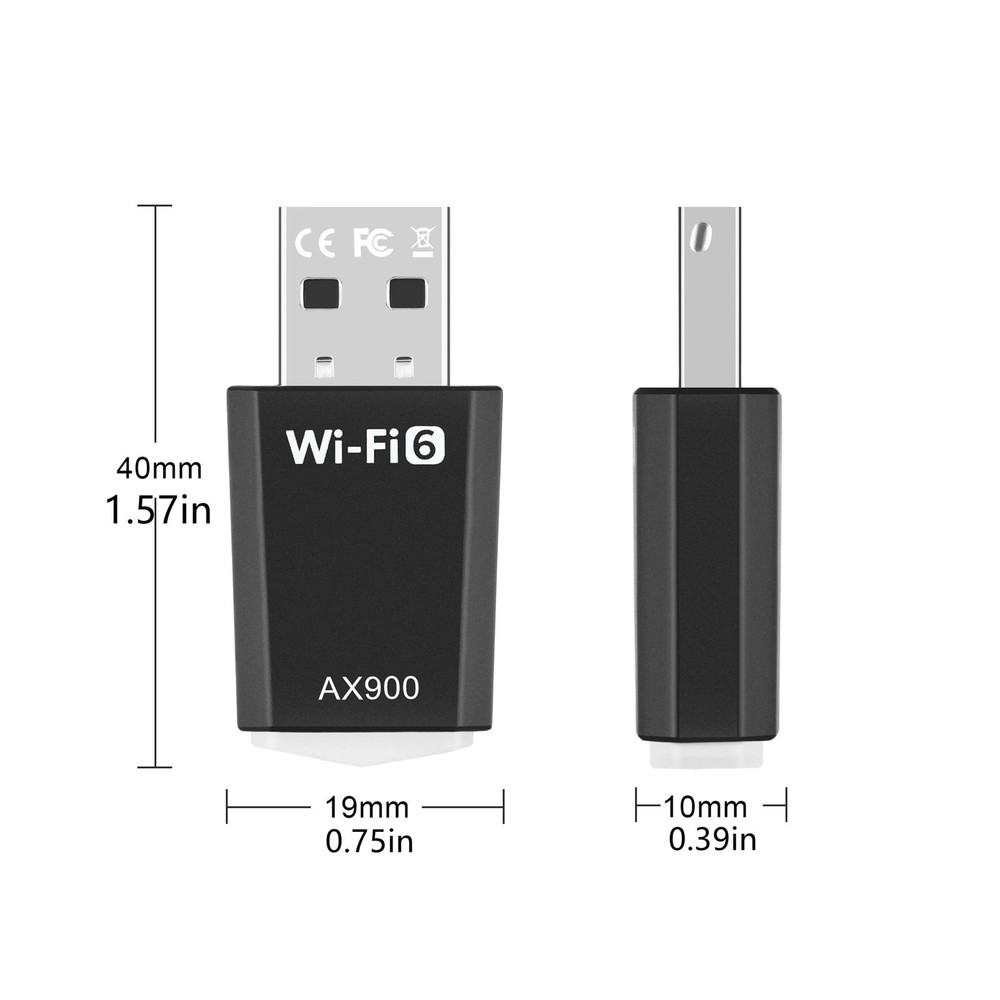 900Mbps 2.4/5Ghz WiFi 6 USB Adapter Mutiple Data Encryption Modes IEEE 802.11