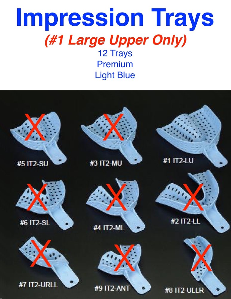 Dental Disposable Impression Trays  size #1 Large Upper