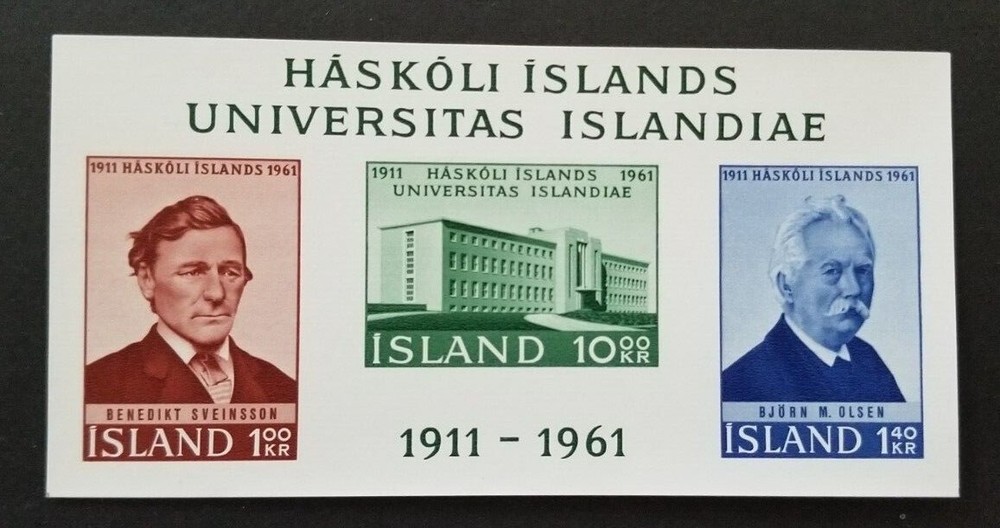 Iceland, 1961 MNH complete minisheet