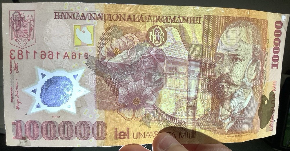 Romania 100000 Lei 2001 Circulated