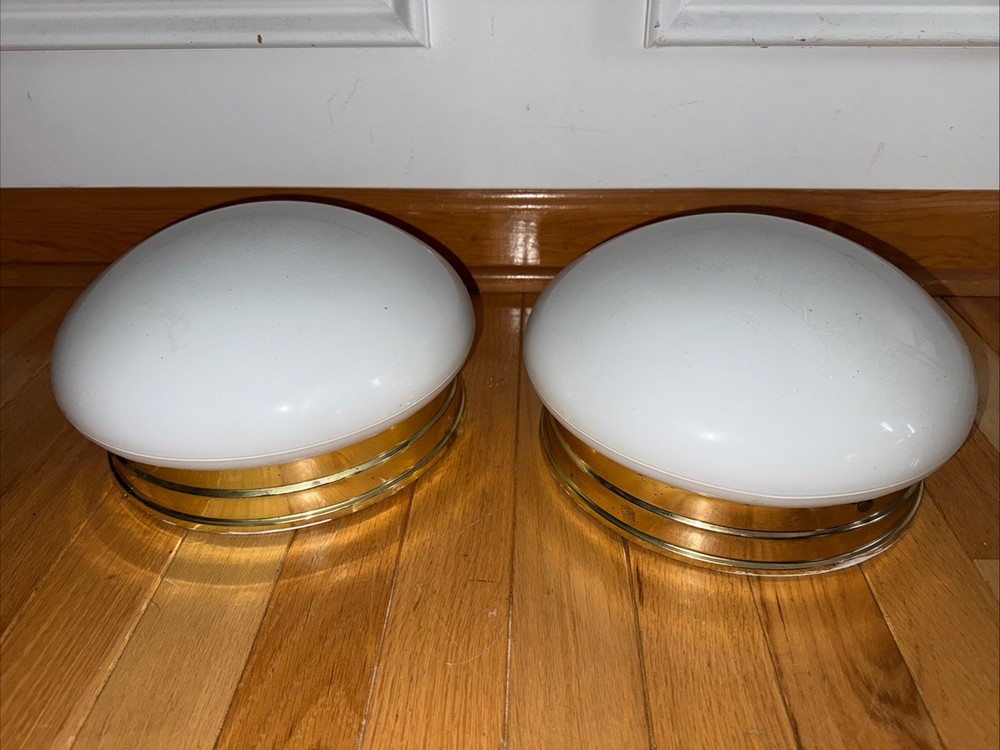 Lighting White Globe Ceiling Lights High Polished Gold Flush Mount