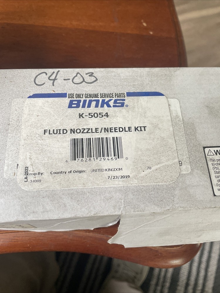 Binks K-5054 Fluid Nozzle / Needle Kit