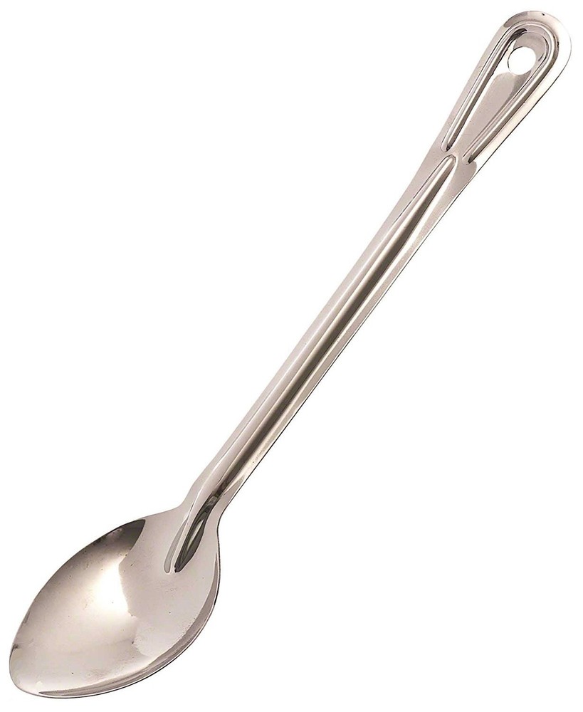 Browne 13" Heavy-Duty Conventional Solid Serving Spoon,Silver Silver