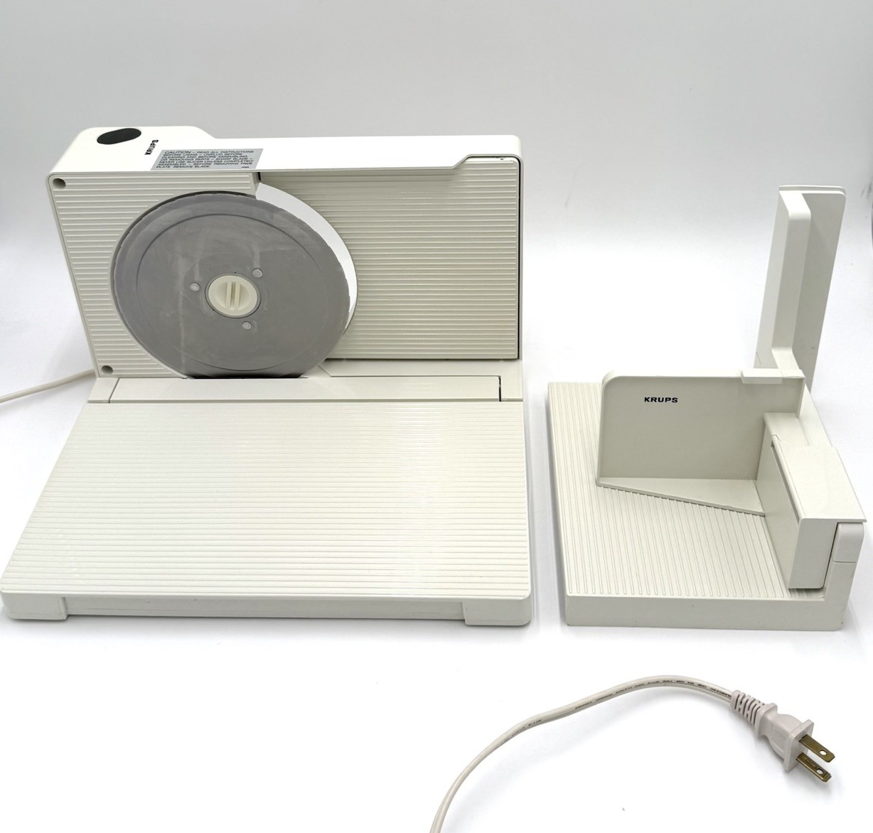 KRUPS Slice It Model 213 Electric Food Slicer Fold Up Tested w Box VTG