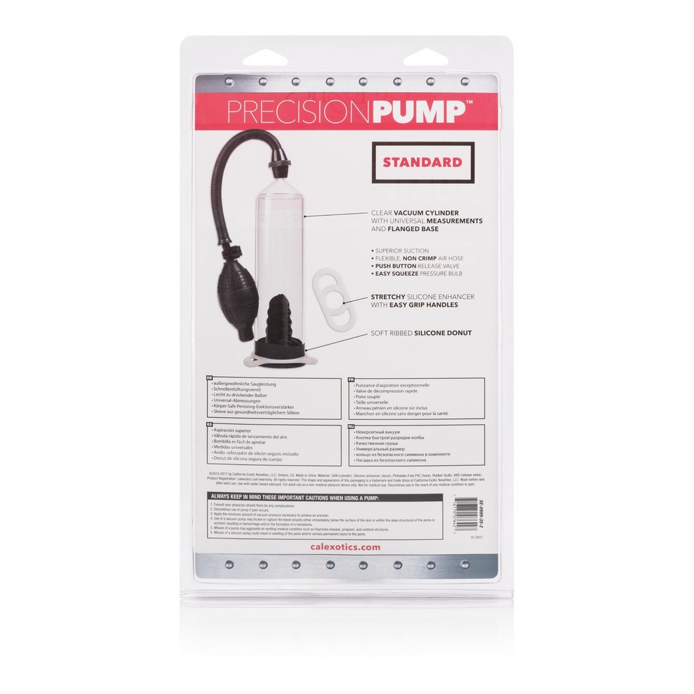 Precision Penis Pump Clear with EZ Squeeze Bulb & Gauge – CalExotics