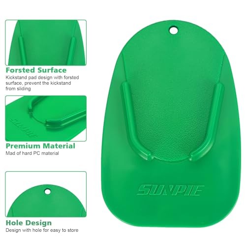 Motorcycle Kickstand Pad High-Density Kickstand Support for All Green