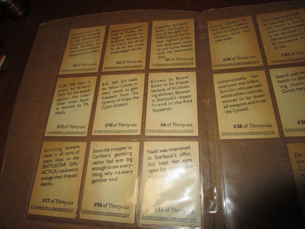 BATTLESTAR GALACTICA 1978 17 EACH CARDS