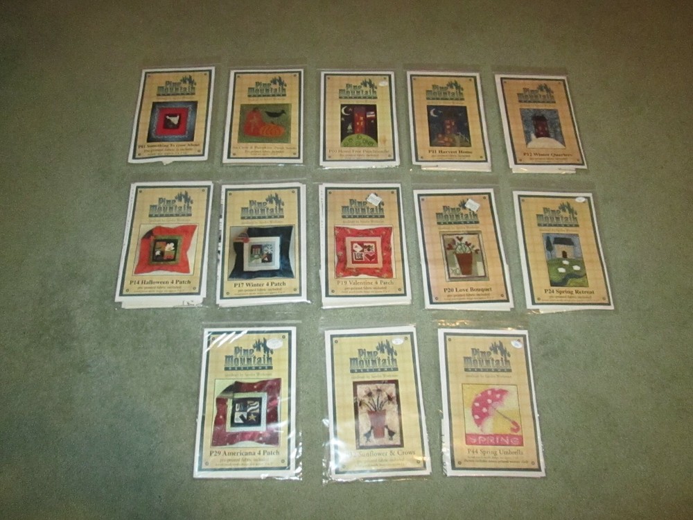 PINE MOUNTAIN Designs PUNCH NEEDLE PATTERN & PRE-PRINTED FABRIC  - YOU CHOOSE: