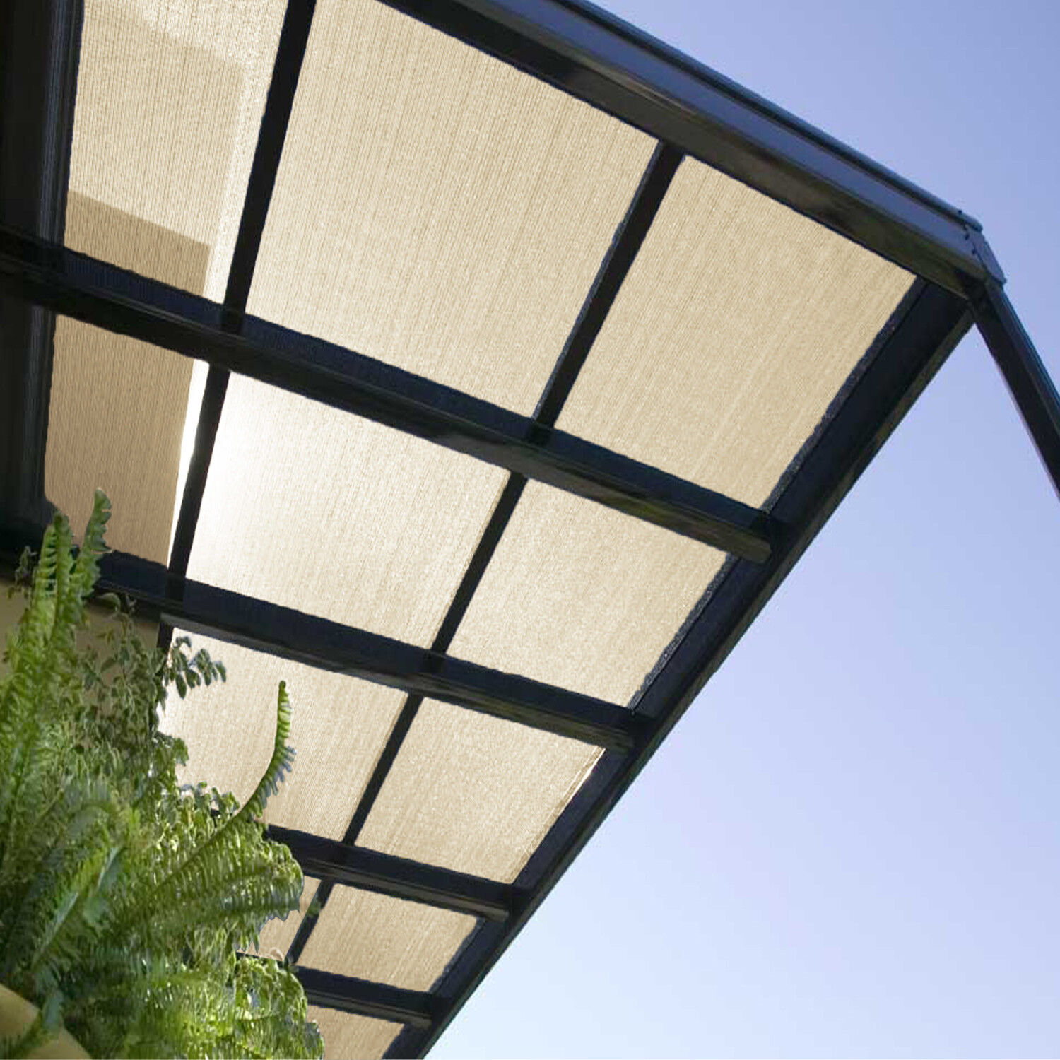 8ft Fabric Roll Sun Shade Cloth UV Awning Yard Patio Privacy Fence Screen Beige