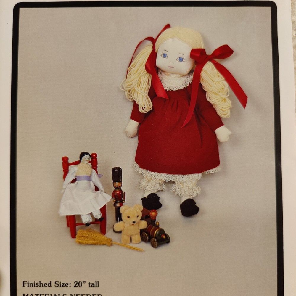 1983 Vtg "Amanda" Large 20" Stuffed Doll Sewing Pattern By That Patchwork Place